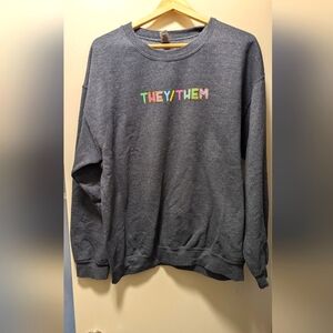 Large pronouns sweater